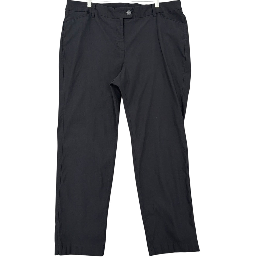 Lane Bryant Black‎ Straight Leg Stretch Trousers Plus Size 22S Career Pants